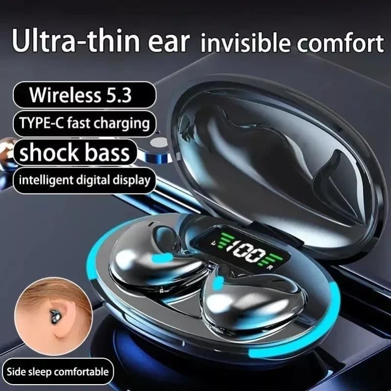 X55 Fones De Ouvido Mini Sem Fio Estéreo Escondido Alta Fidelidade Jogo Música Sono Redução Ruído Qualidade Para Uso Diá