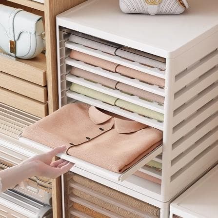 Armazenamento de roupas ferramenta útil guarda-roupa doméstico em camadas caixa de armazenamento organizador de roupas c
