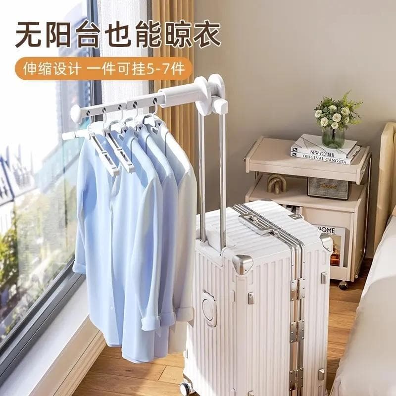 Haste de roupas de viagem portátil retrátil Rack de secagem de roupas viagem de negócios Hotel pendurado varanda bagagem