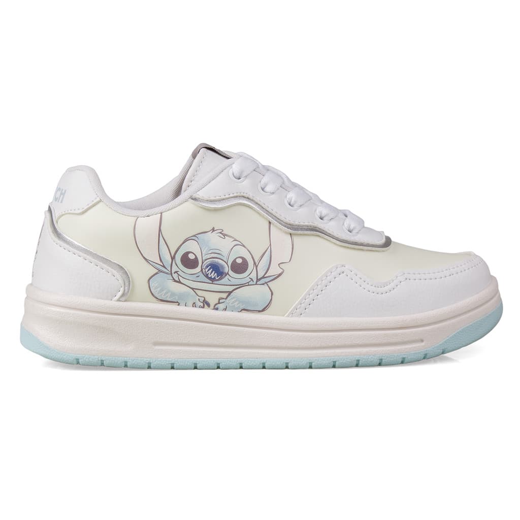 Tênis Infantil Feminino Menina Stitch Disney Muda De Cor Holográfico Cadarço Confortável Personagem Original DST06KR