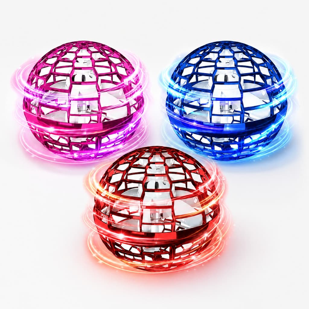 Brinquedo Bola Voadora LED Recarregável Spinner Colorida para Diversão Infantil