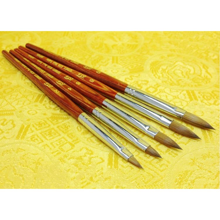 Japão QST628 vermelho vison aquarela caneta importado vison cabelo clássico escova de óleo vison cabelo gancho linha can