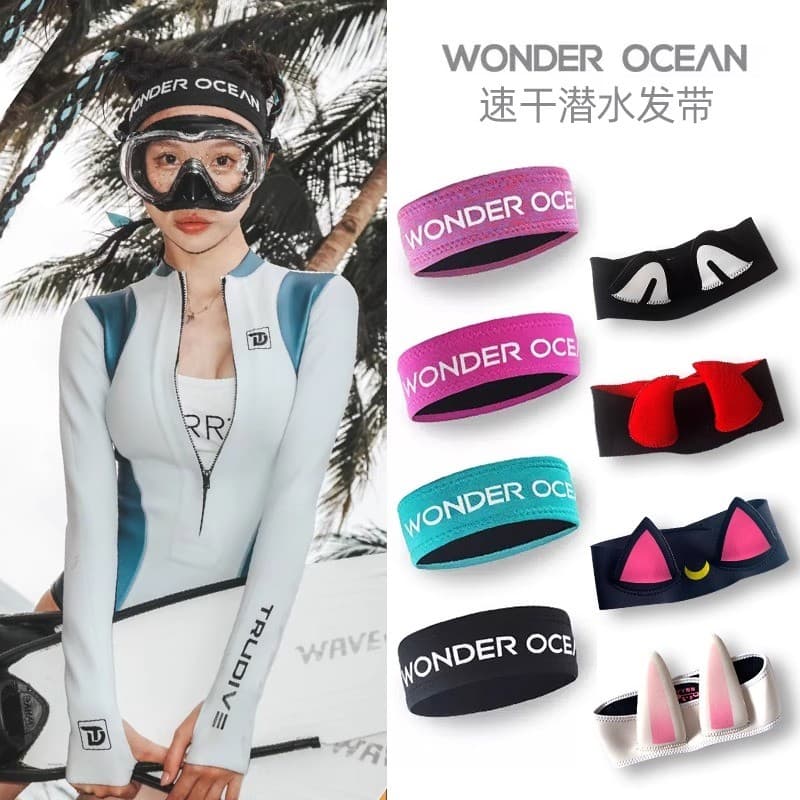 Mergulho bandana das mulheres dos homens mergulhadores mergulho natação bandana esportes alta elástica Neoprene cuidados