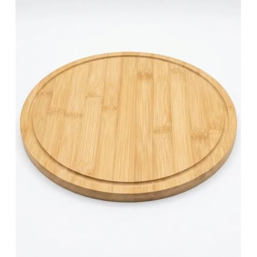 Bandeja De Bambu Redonda Multiuso Servir, Decorar E Petiscar