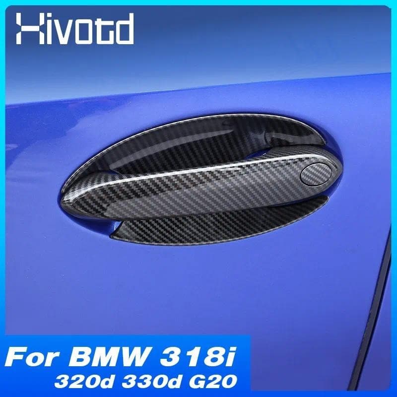 Hivotd Chrome Maçaneta Da Porta Tigela Capa Guarnição Estilo Do Carro Acessórios Exteriores Peças De Decoração Para BMW