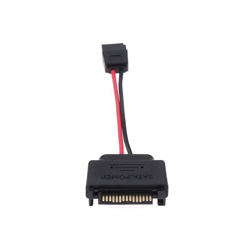 1Pc SATA 15 Pinos Macho Para 6 Fêmea Slimline Cabo Adaptador De Alimentação 20awg Portátil De Unidade Óptica