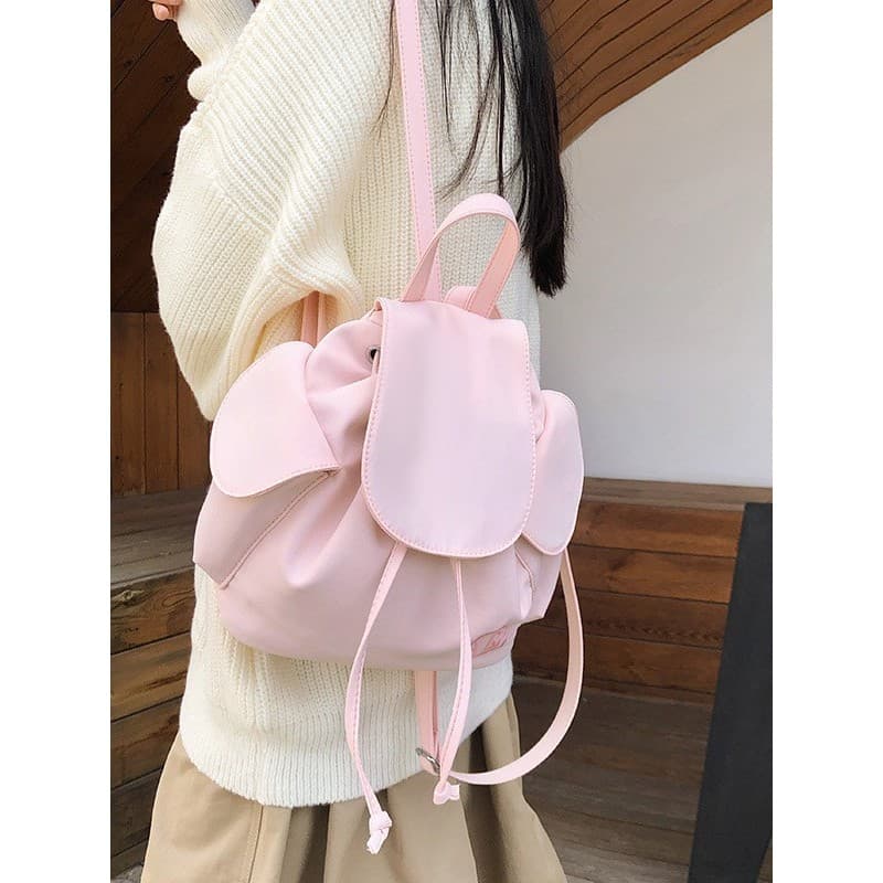 [Venda quente] Mochila com aba de cordão de arte de nicho Casual mochila pequena de viagem bolsa leve bolsa escolar de e