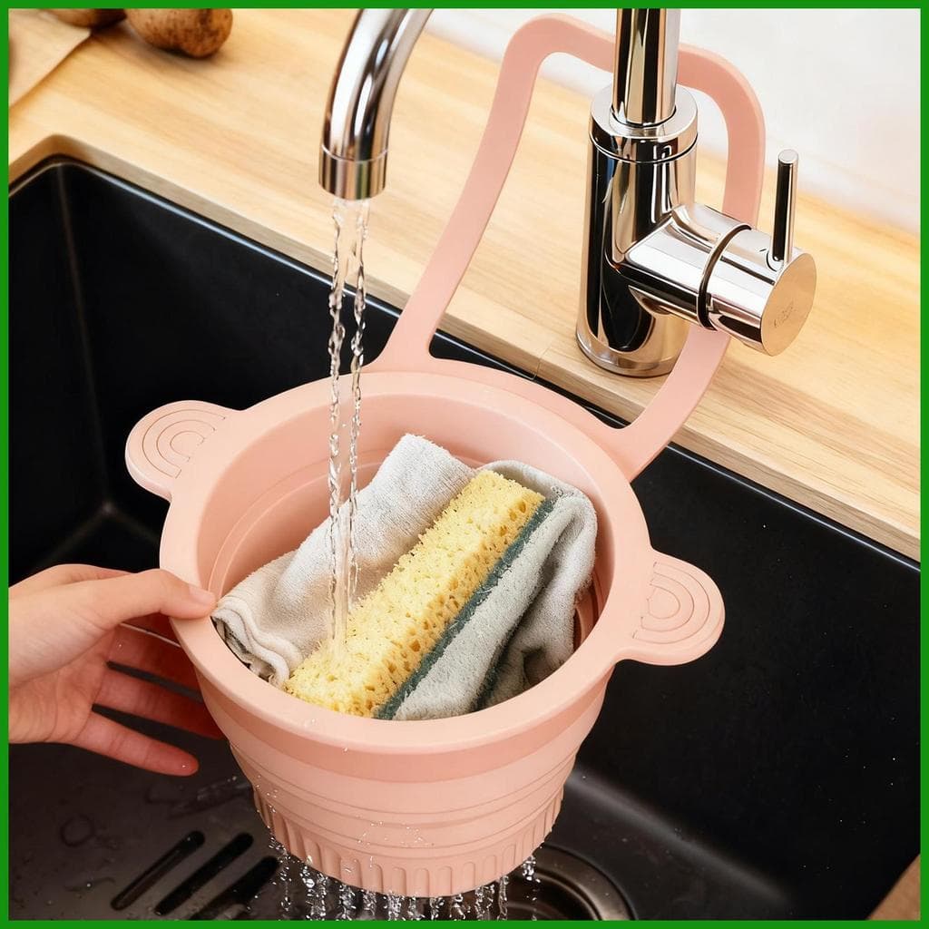 Pia Cesta Coletora De Alimentos Dobrável Silicone Fixado Na Parede Gadgets Cozinha Dreno Filtro Para tongmy