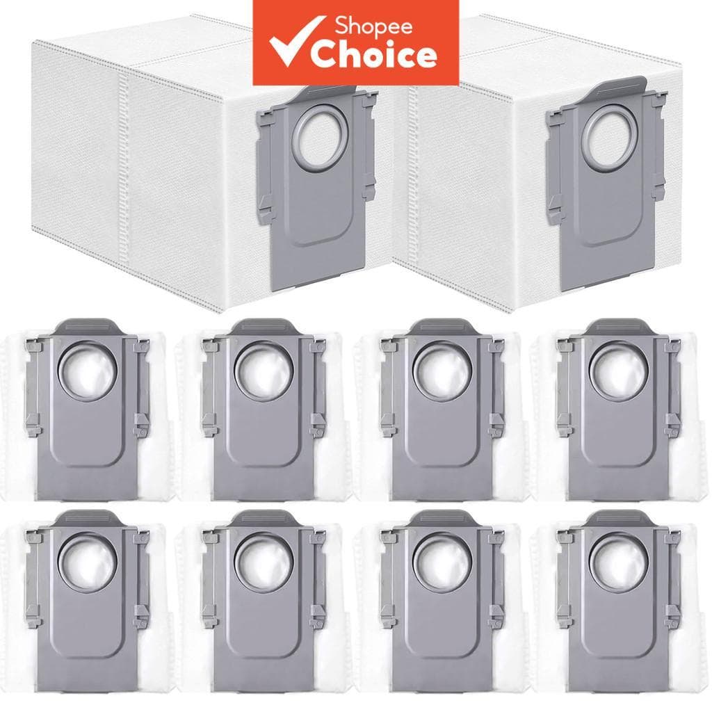 Saco de pó de reposição para aspirador de pó robô Roborock / Qrevo Curv / Master / P20 Pro / S / Pro / MaxV / 10 peças