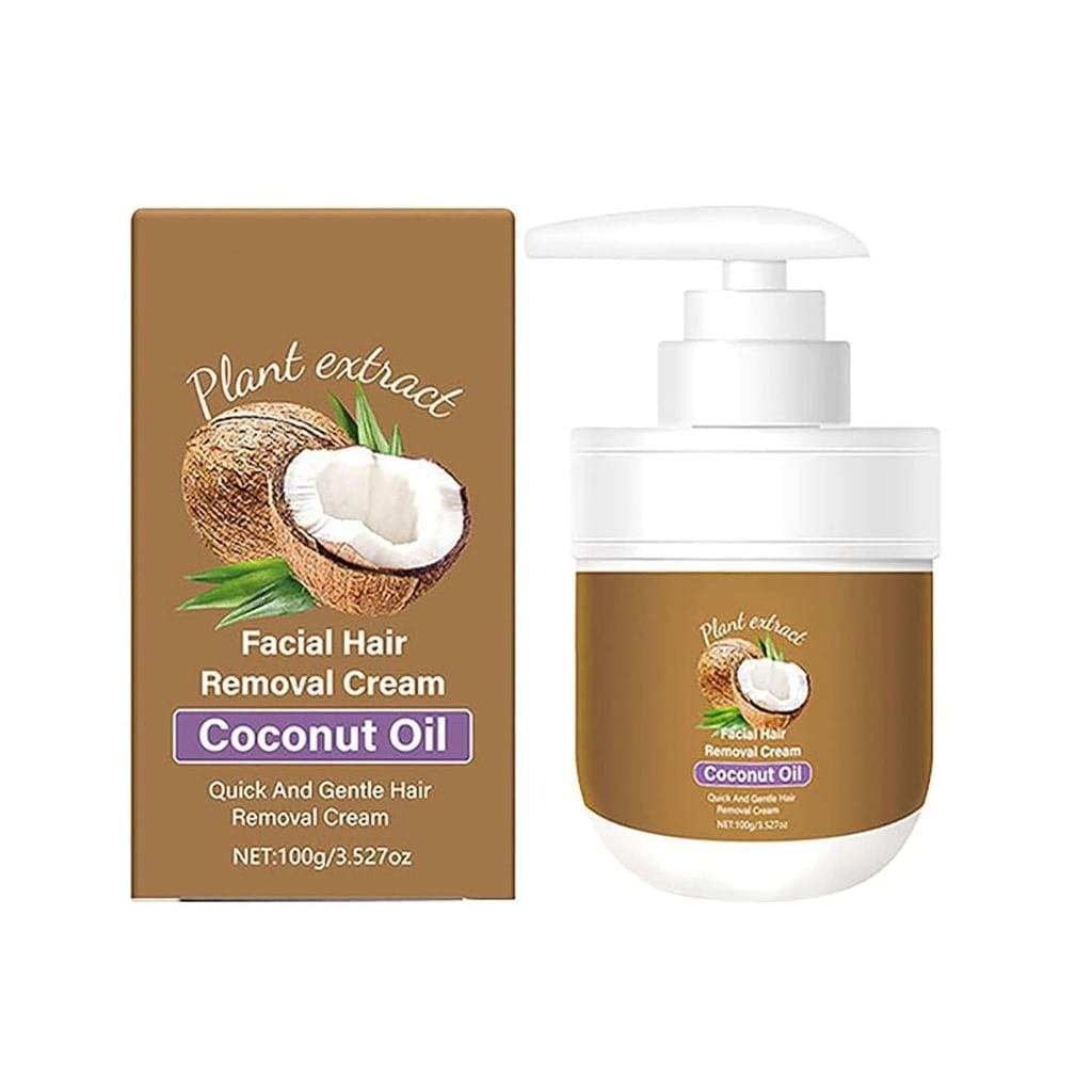 Óleo de Coco para Remoção de Pelos Faciais para Mulheres, Extrato Vegetal de Óleo de Coco para Remoção de Pelos, Remoção