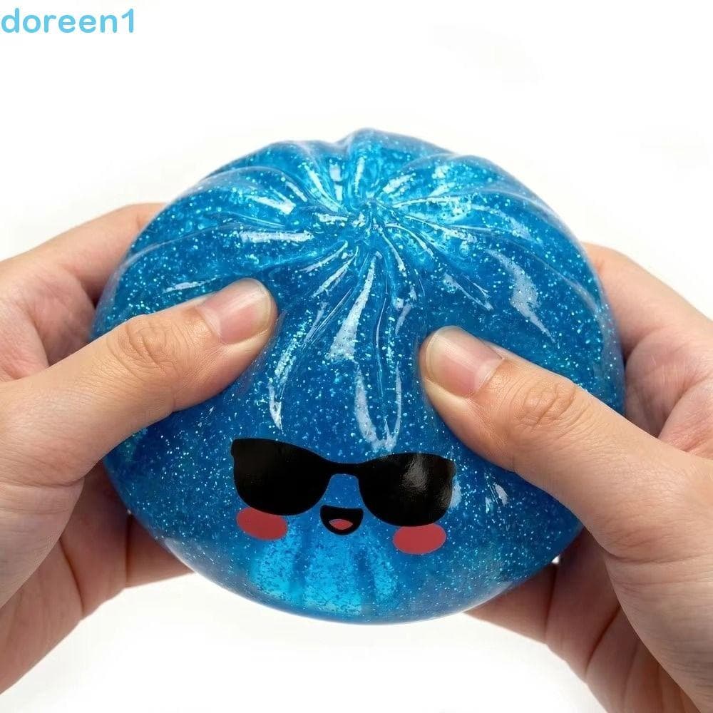 DOREEN Glitter Shark Dumplings Brinquedo Mole , Com Vaporizador De Resiliência Lenta Squishes , Pinch Le