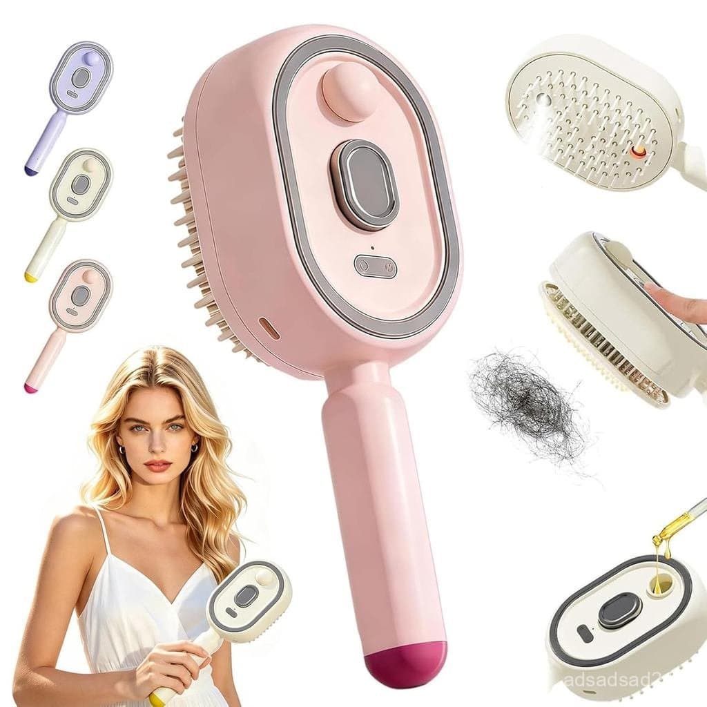 Escova de Massagem com Almofada de Ar e Pulverizador Elétrico, Escova com Almofada de Ar e Pulverizador Autolimpante Ant