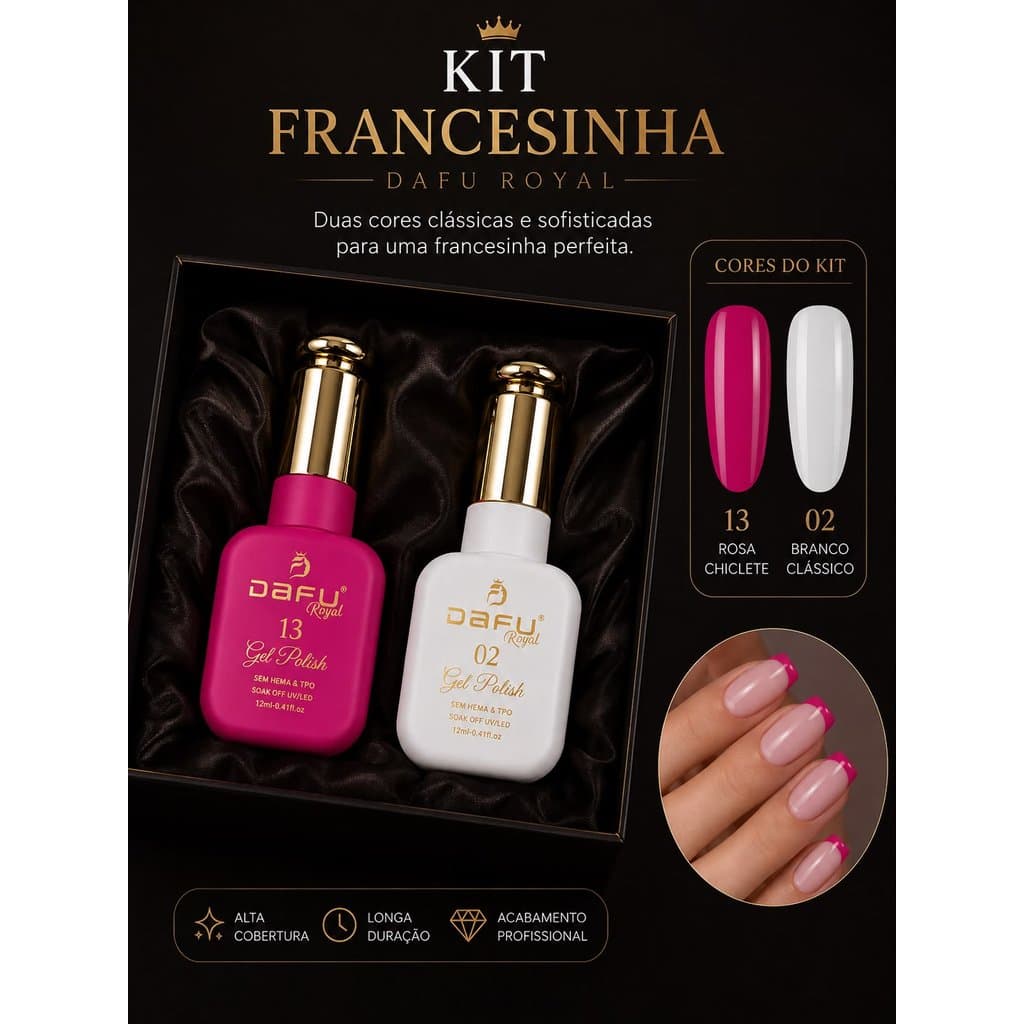 Esmaltes DAFU Nova linha Alta Cobertura | Secagem UV/LED | Longa Duração