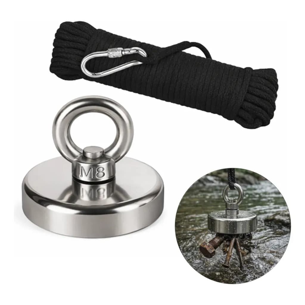 Ímã de Pesca Magnética 60mm - Força 130kg