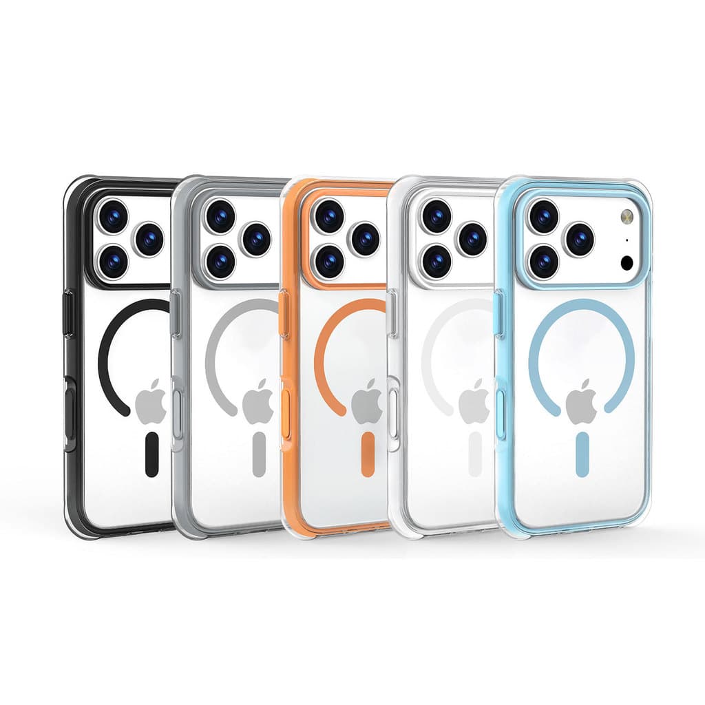 Adequado para iphone17promax caso de telefone Apple 17 magnético transparente 16 acrílico Airbag capa forte adsorção mag