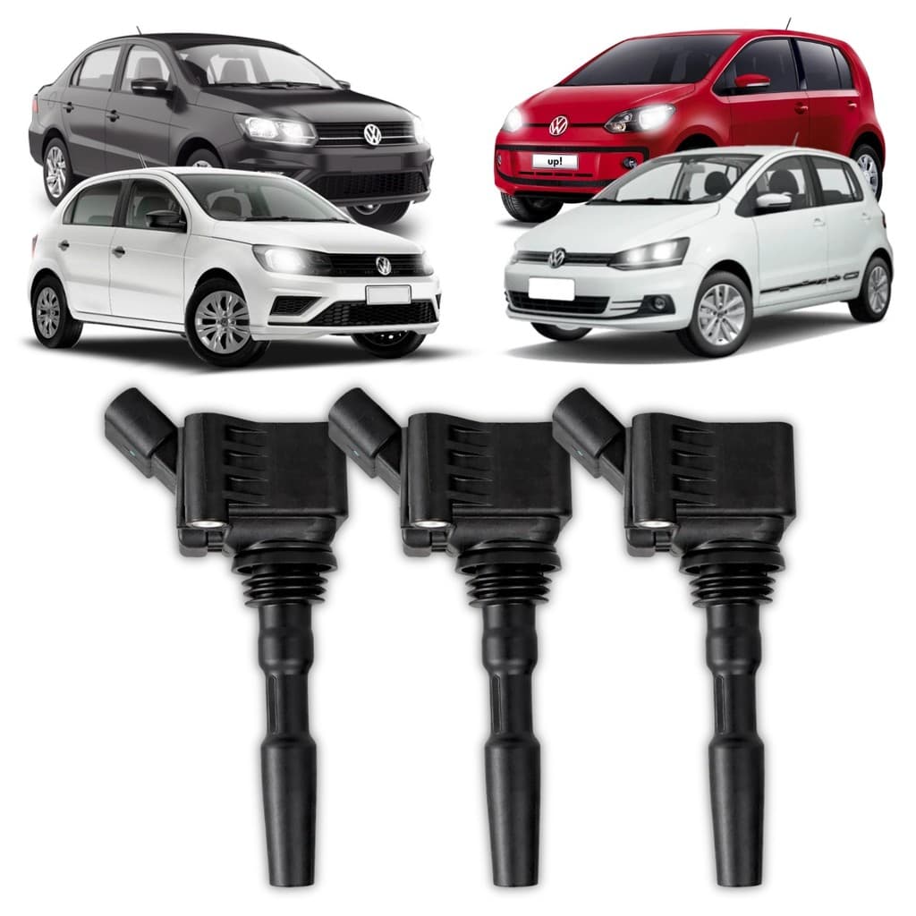 Kit 3 Bobina De Ignição Polo Gol G6 Fox Voyage Up!