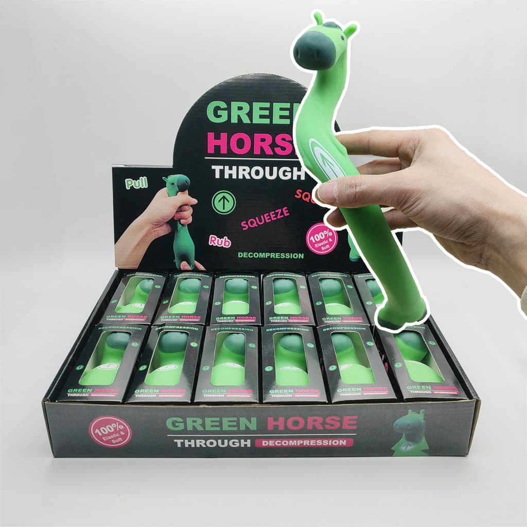 Cavalo verde Lala música descompressão criativo burro pitada música ventilação cavalo verde novo brinquedo estranho