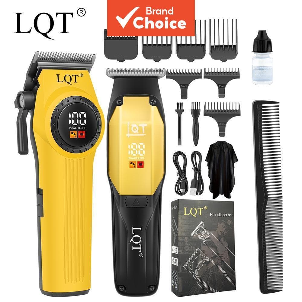 LQT Aparador de cabelo elétrico atualizado, cortador para adultos e crianças, inclui barbeador elétrico e aparador de