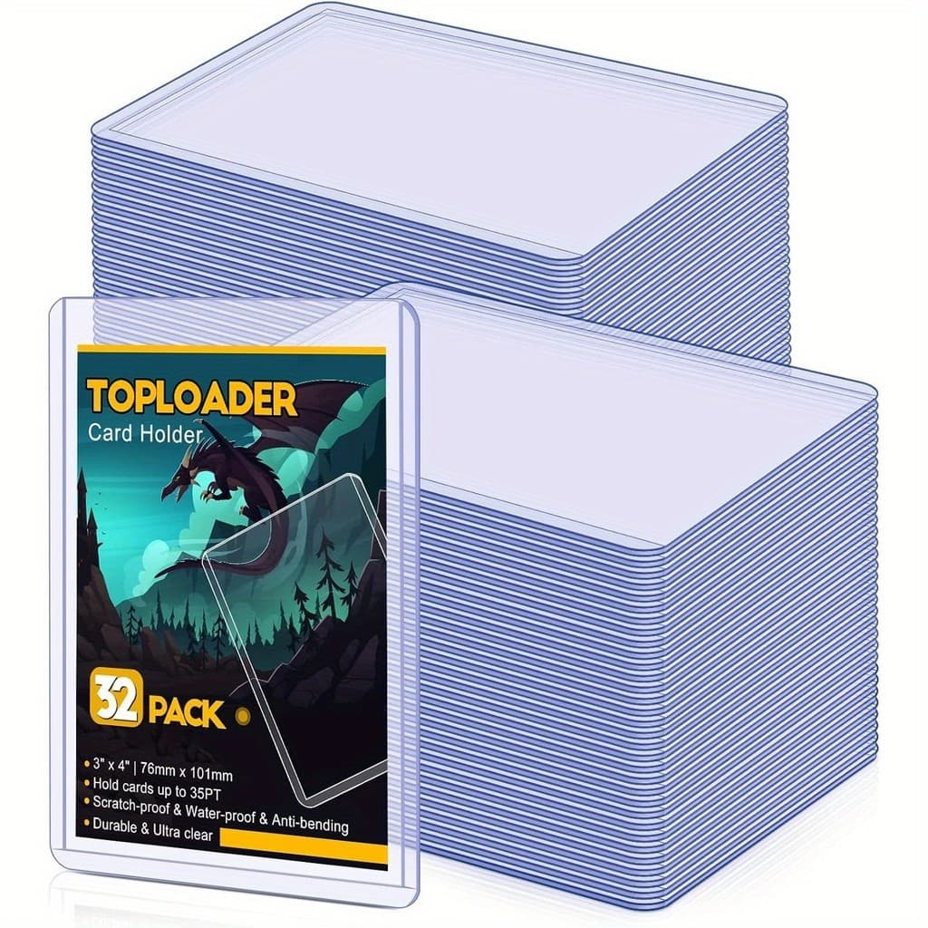 Toploaders De 100 Contagens Para Cartões , Protetor De Cartão Toploader , Mangas De Plástico Rígido De 3 " x 4 " Beisebo