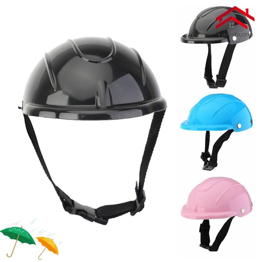 Capacete para Motocicleta para Animais de Estimação YANNHOME, Capacetes Ajustáveis de Cor Sólida para Cães, Segurança pa
