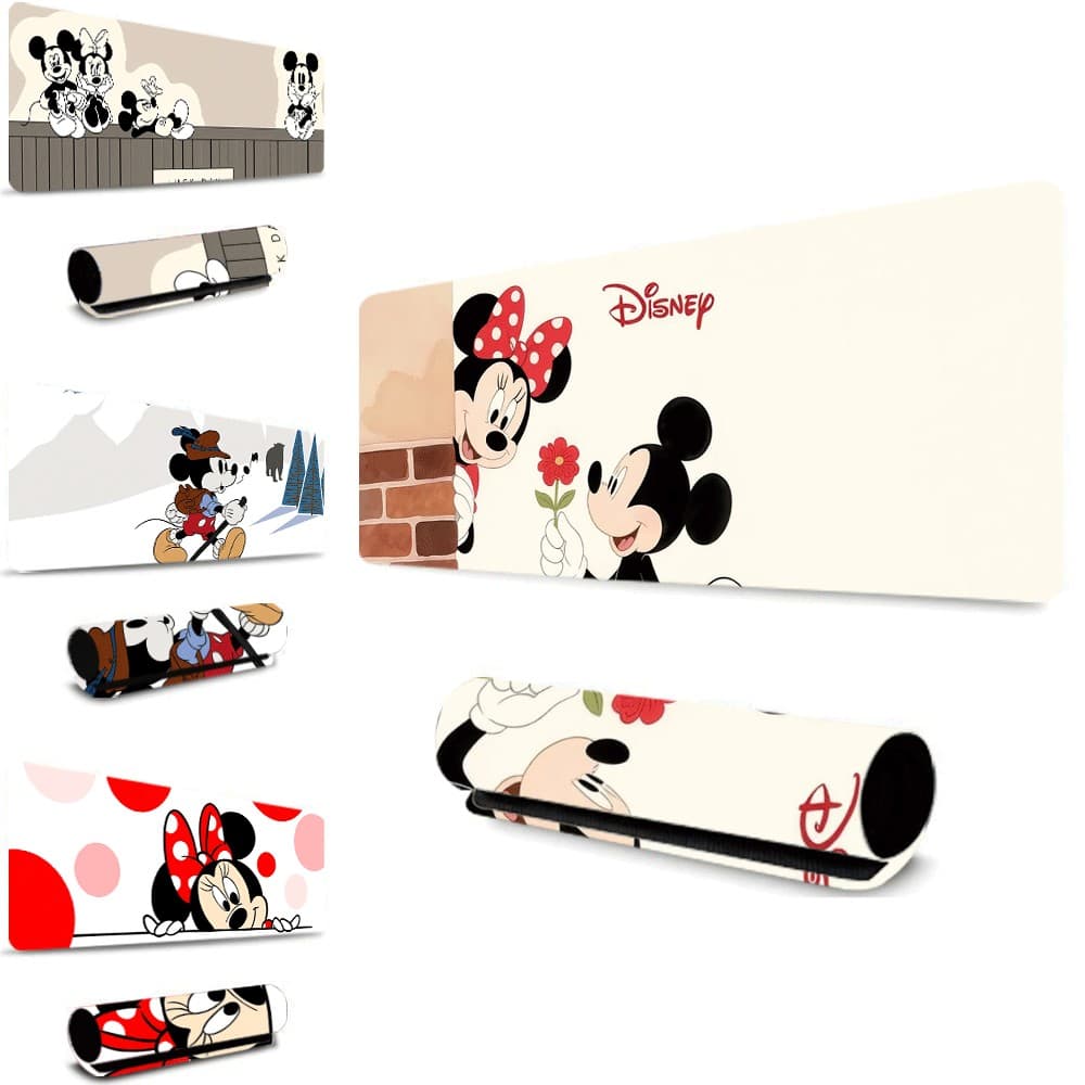 Wink Mickey Minnie Cartoon Large Desk Pad Soft Rubber Anti-slip Office Mouse Mat