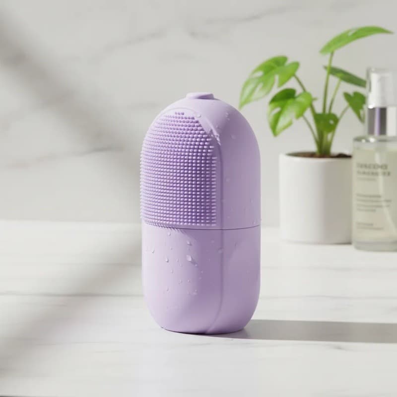 Rolo De Gelo Facial Silicone Escova Limpeza De Pele Skincare Casa