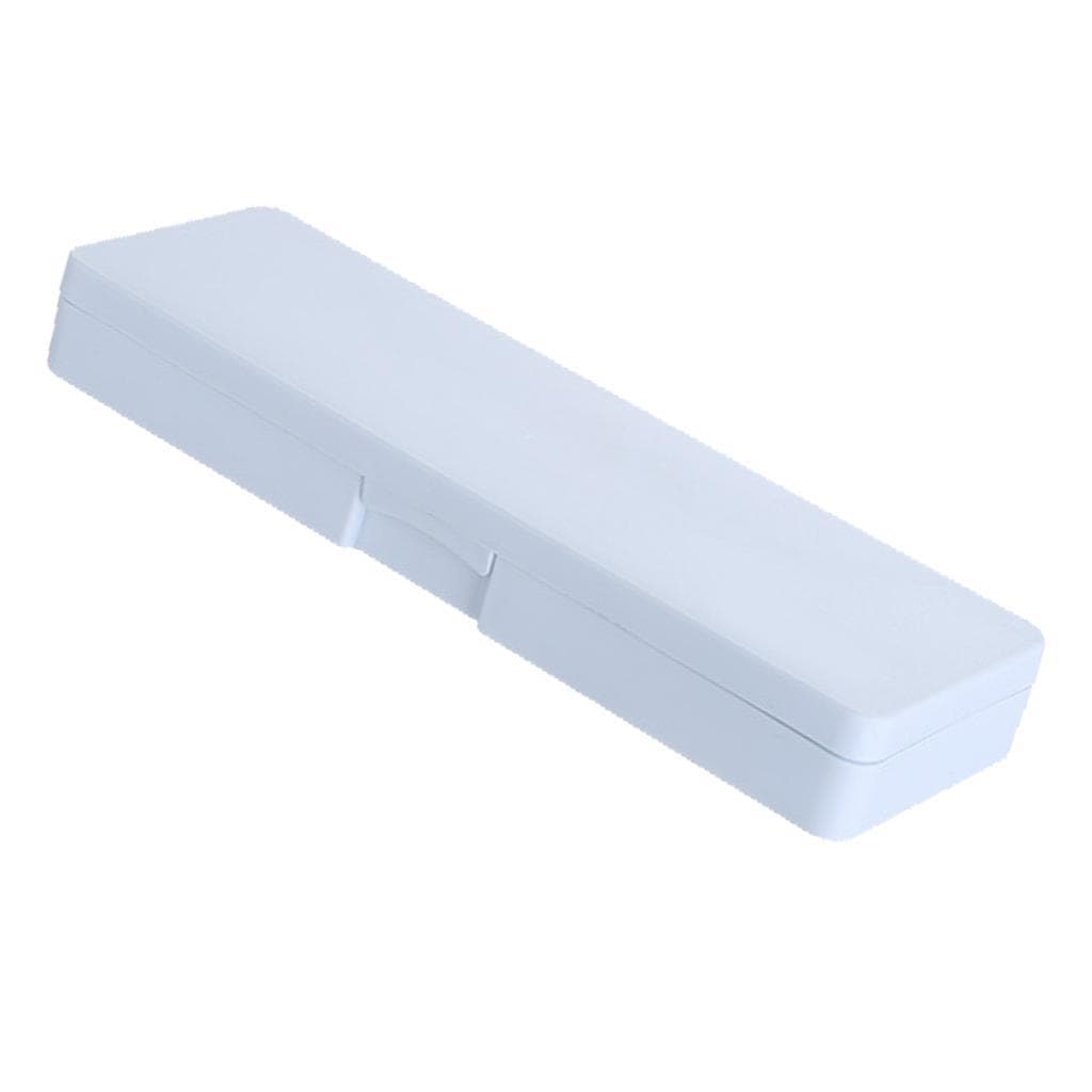 Estojo de plástico com fecho de pressão, leve, portátil, design simples, caixa de caneta para estudantes, papelaria,