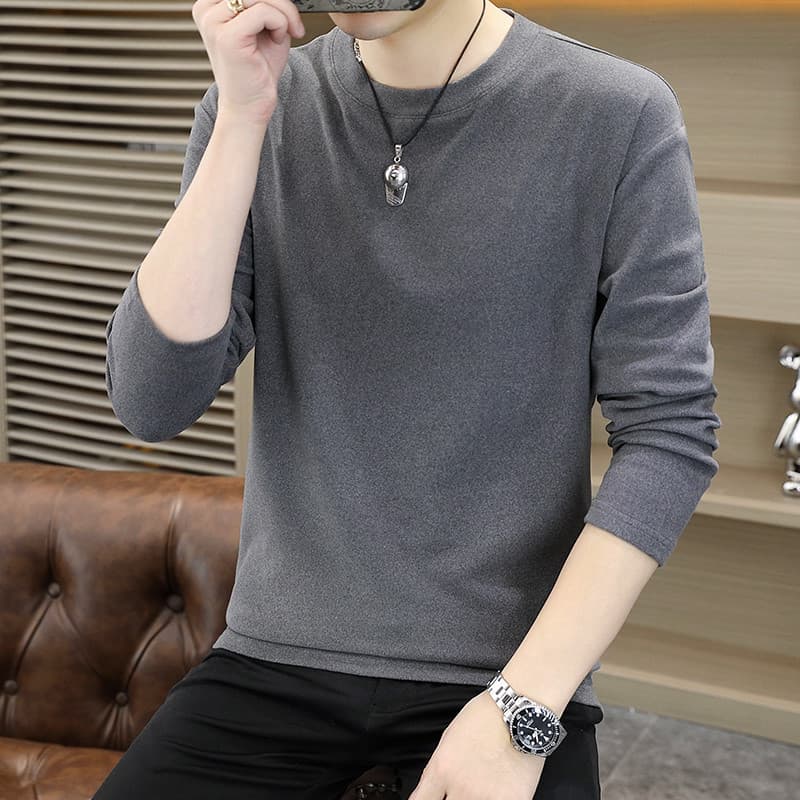 2026 Novo estilo primavera outono moletom masculino na moda versão coreana Casual All-Match bonito estilo fino masculino