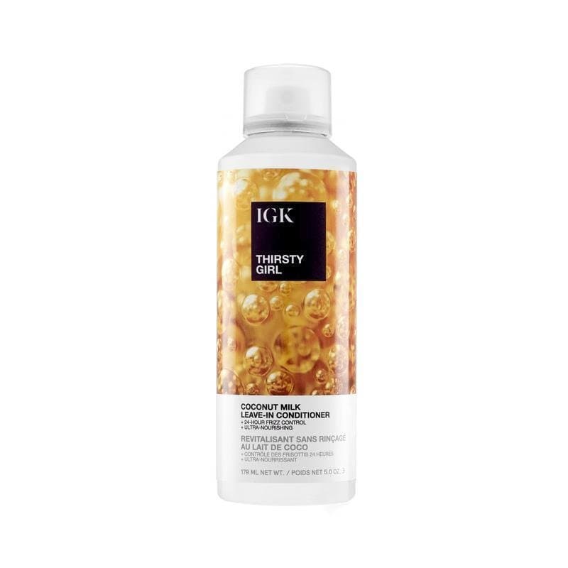 IGK THIRSTY GIRL Condicionador Sem Enxágue de Leite de Coco |   Controle do Frizz + Hidratação + Brilho |   5,0 onças H6