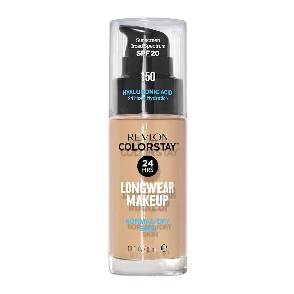 Base Líquida Revlon, Maquiagem Facial ColorStay para Pele Normal e Seca, FPS 20, Cobertura Média a Total de Longa Duraçã