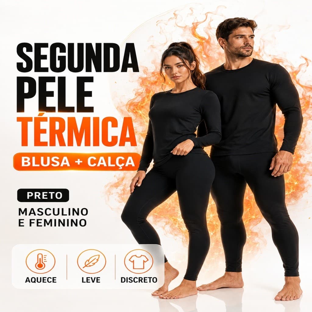 Conjunto Segunda Pele Camisa Calça Térmica Frio Intenso