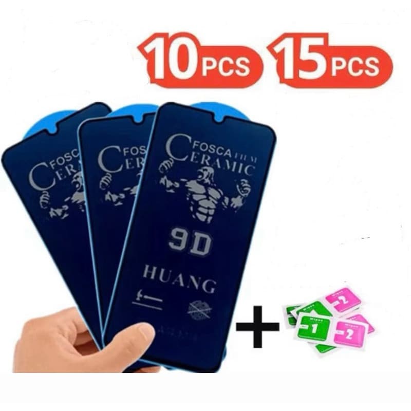 kit 10/15 PEÇAS Película Cerâmica Privacidade Fosca IPhone 11 12 13 14 15 16 17 PRO MAX