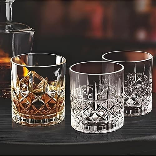 Jogo Copos Vidro Baixo para Whisky Drinks Licor 6 Peças 230ml Luxo Decoração Style Original