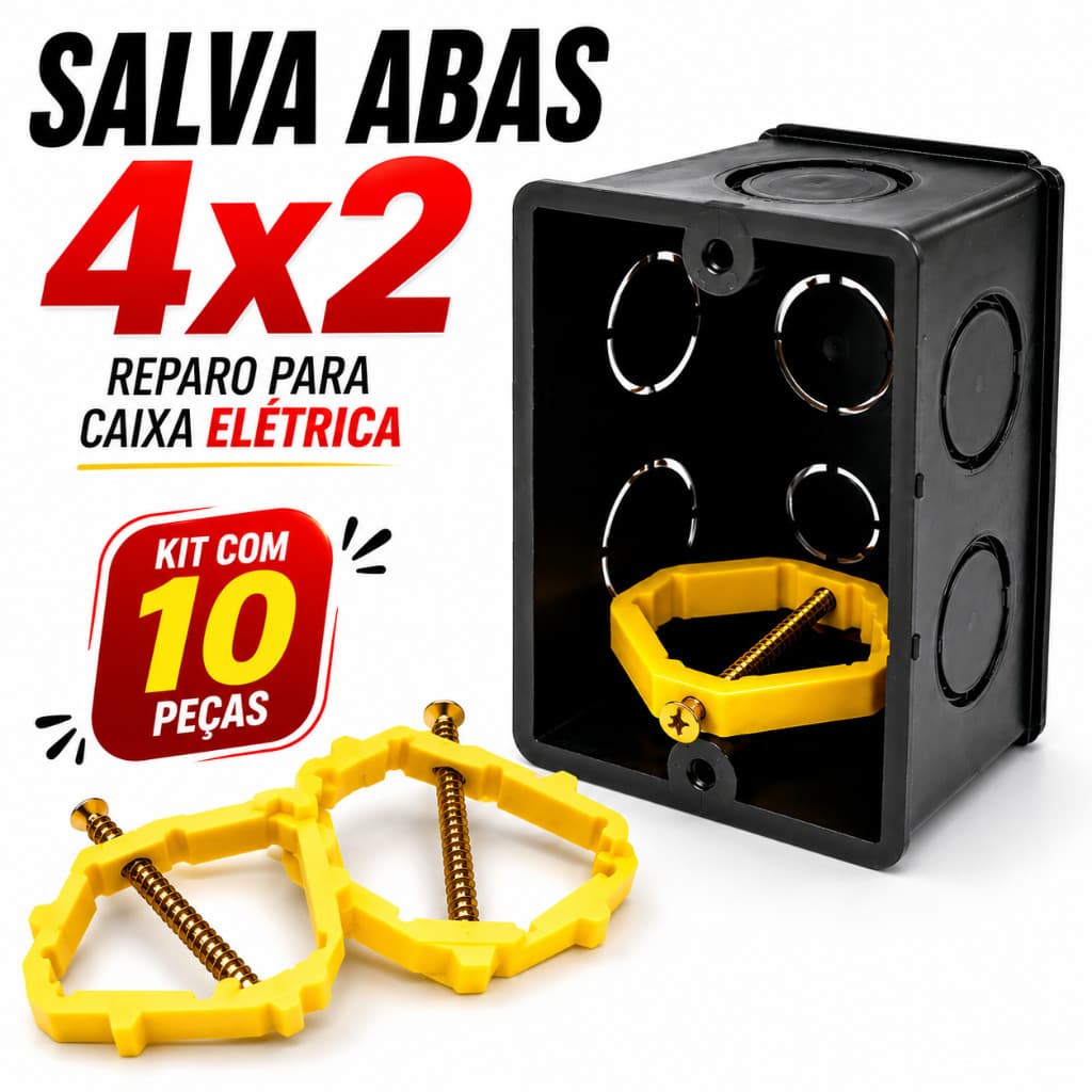 Kit Reparo Salva Abas Tomadas Caixinha Luz 4x2 Expansível Compacto