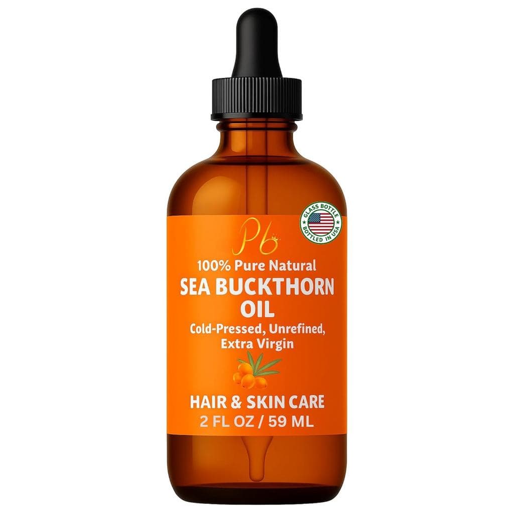 Óleo de Sea Buckthorn Pomberries – 100% Puro, Prensado a Frio a Partir de Frutas e Sementes – Óleo de Semente de Sea Buc