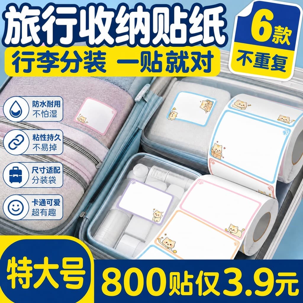 Extra grande saco de armazenamento de viagem roupa interior bagagem roupas Sub-embalagem viagem de negócios auto-adesivo