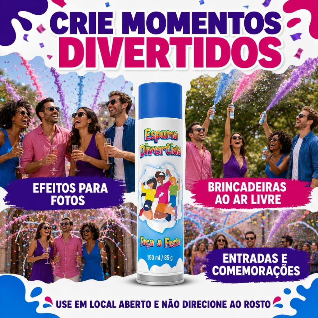 Kit Criação de criatividade  3 Espumas Coloridas Rosa Azul Roxo Festa Carnaval