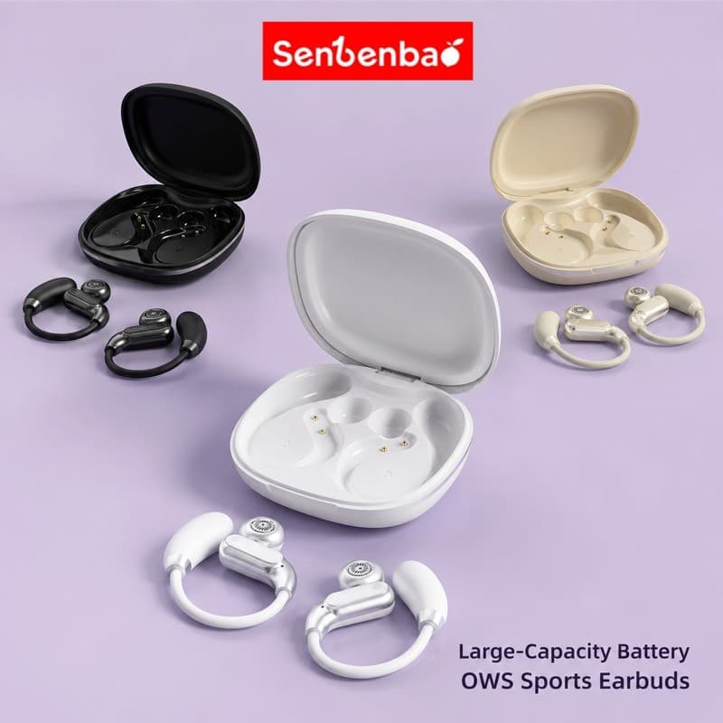 Senbenbao Fones De Ouvido OWS Com Bateria De Grande Capacidade Design De Gancho Sobre A Orelha Consumo De Energia Ultrab