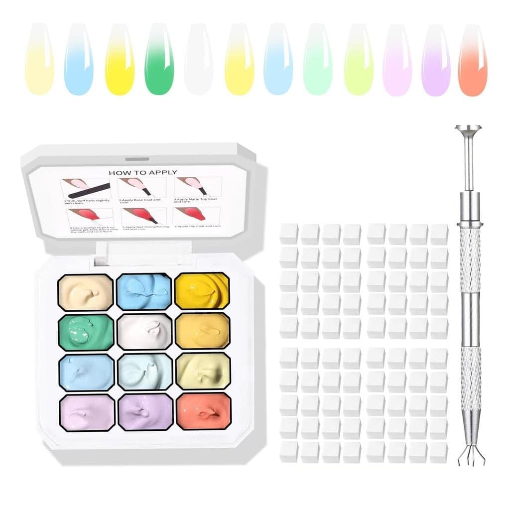 O conjunto de paletas de cores 3D 100 é usado para pintar cores em degradê, sendo que a cor em degradê é utilizada para