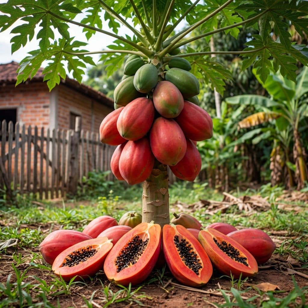 Cultivo Caseiro 30 Sementes de Mamão Papaia mamao Vermelho Gigante