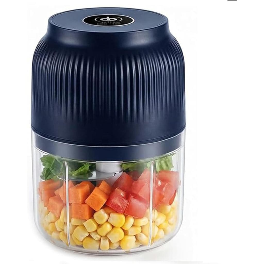 Processador de Alimentos Mini EletriGarlihopper300ML, Picador de Alimentos Sem Fio Recarregável por USB, Equipado com Lâ