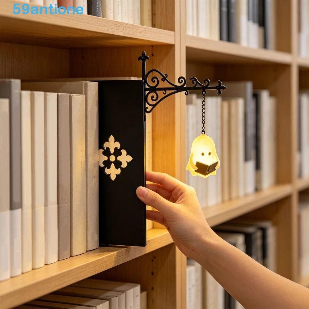Luz Fantasma De Estante ANTIONE , De Lanterna Vintage Branca Quente , Biblioteca De Lâmpada