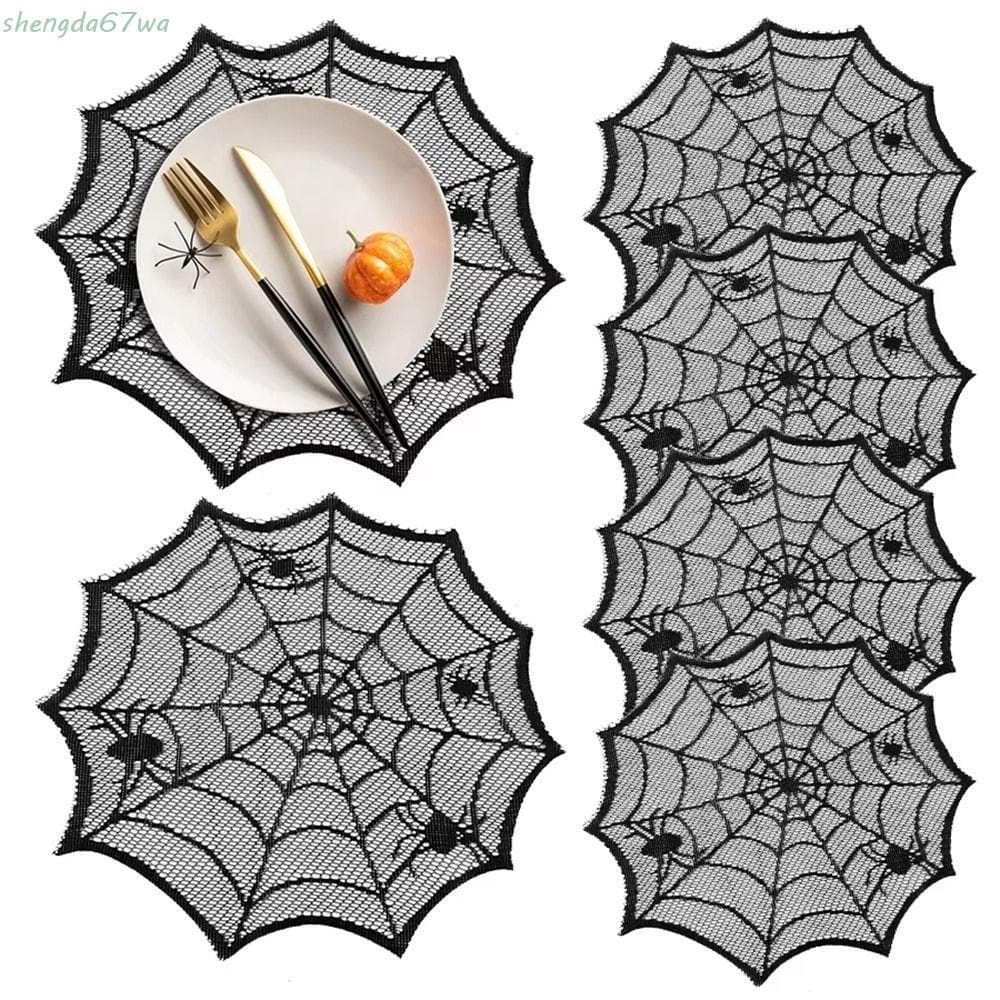 Jogo Americano De Aranha SHENGDA , Tapete De Mesa Oco De 30 Cm , Jogos Americanos De Poliéster Para Halloween