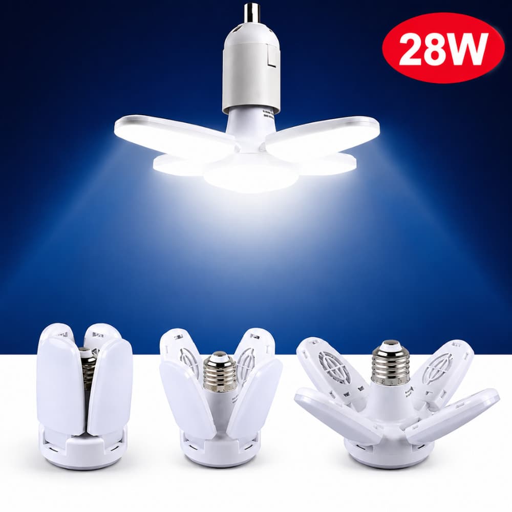 Lâmpada Led 4 Pétalas 28W Dobrável Para Teto Doméstico