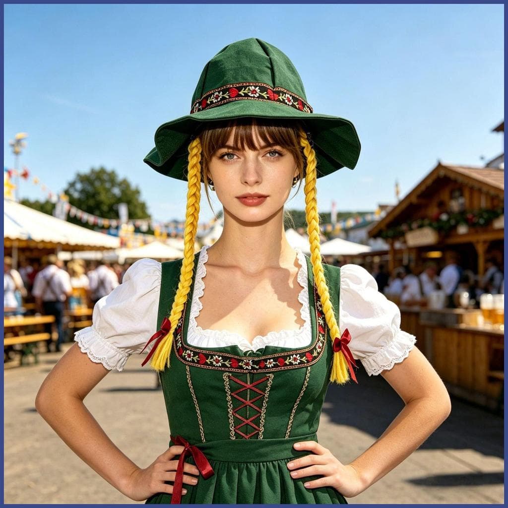 Chapéu Alemão Para Mulheres Com Tranças Macio Oktoberfest Headwear Cerveja Festival Festa Desempenho De Palco puiadmbr
