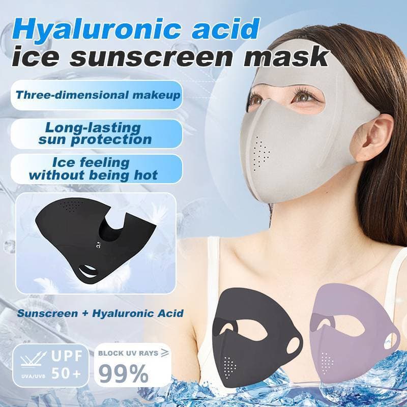 【Não Mancha Maquiagem】[Proteção UV UPF50+] Máscara Solar/Anti-UV/Máscara Facial de Proteção