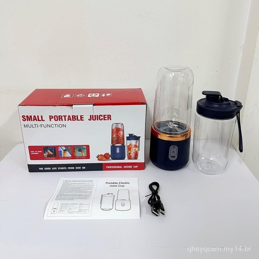 Mini Liquidificador Portátil, Recarregável, Adequado para Estudantes e Uso Doméstico, Copo Liquidificador Multifuncional
