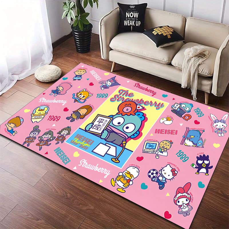 Decoração Para Casa Sanrio hangyodon Tapete Estampado Sala De Estar , Quarto , Banheiro