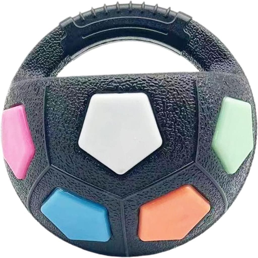 Bola de Futebol para Cães com Etiquetas de Segurança, Bola de Futebol para Cães com Alça, Bolas Interativas Redondas Ind