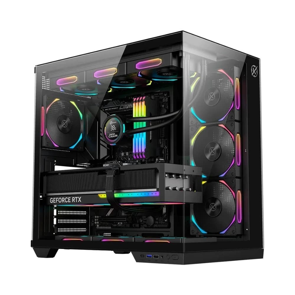 GABINETE KALKAN SKYE RGB PRETO SEM FAN KLK00042